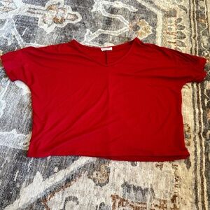 olivia rae red cropped tee